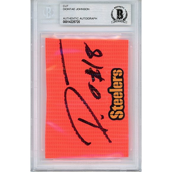 Diontae Johnson Signed Steelers Football Pylon Piece Beckett Slab Autograph BAS - Picture 2 of 5